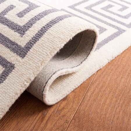 Safavieh 6 x 6 ft. Metro Hand Tufted Cotton Round Area Rug; Ivory & Grey MET275F-6R